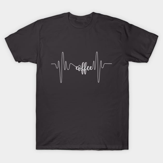 Coffee Heart Rate T-Shirt T-Shirt by TeeBunny17